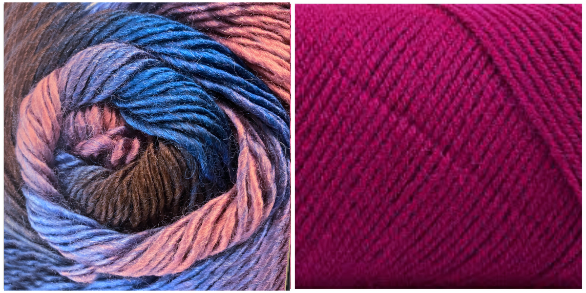 (NEW) FUCHSIA + ANEMONA - Embossed Fall Pocket Shawl KIT