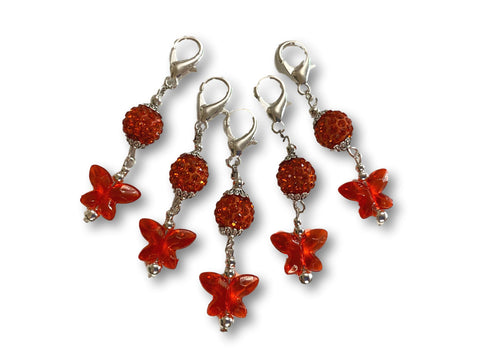 Butterfly B1 - #058 Set of 5 Stitch Markers