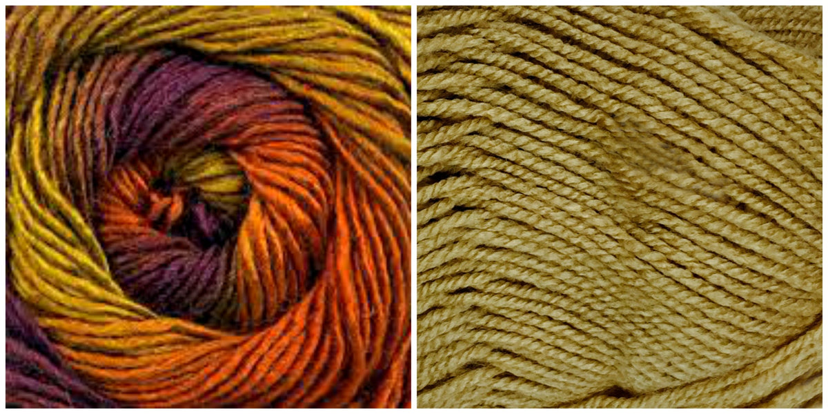 BEIGE + FOLIAGE - Calla Lily Shawl KIT - Bonita Patterns