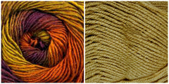 BEIGE + FOLIAGE - Calla Lily Shawl KIT - Bonita Patterns