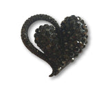 Large Black Heart Brooch - Bonita Patterns