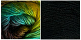 BLACK + TREASURE - Embossed Phoenix Vortex Shawl KIT - Bonita Patterns