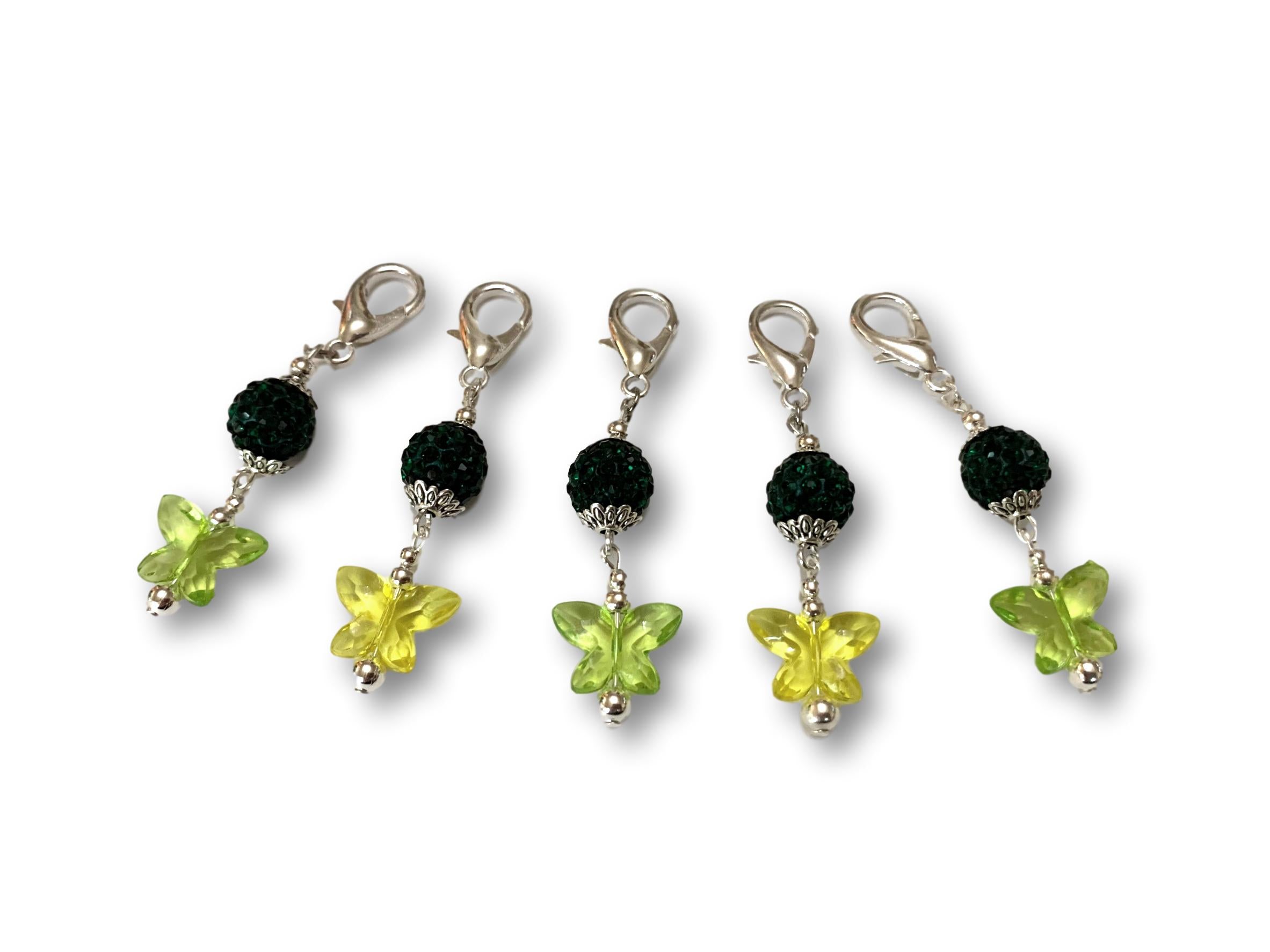 Butterfly B1 - #059 Set of 5 Stitch Markers - Bonita Patterns