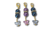 Butterfly B1 - #003 Set of 3 Stitch Markers - Bonita Patterns