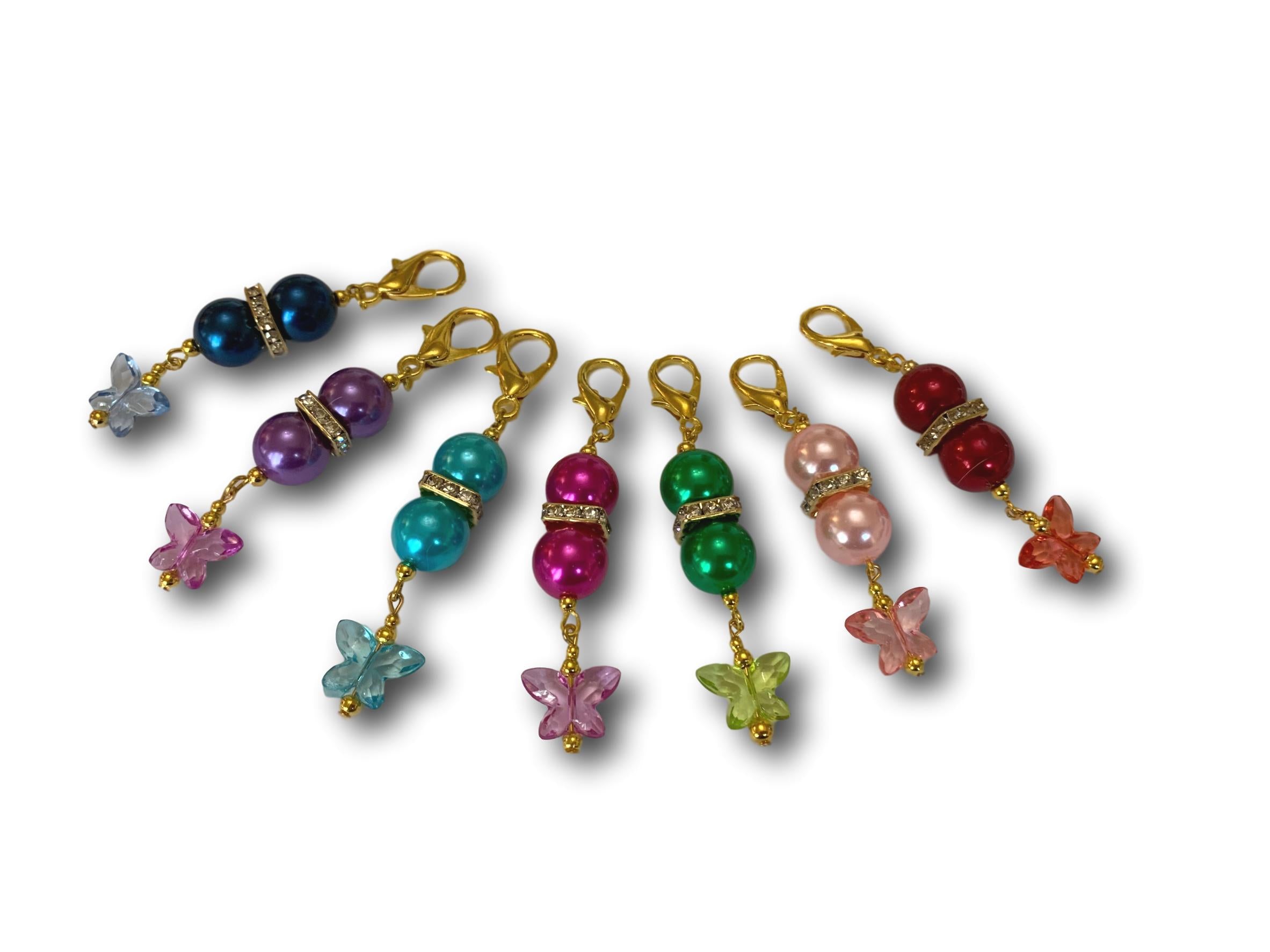 Butterfly B1 - #030 Set of 7 Stitch Markers - Bonita Patterns