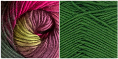(100% Acrylic) IRISH GREEN + CALLA LILY - Embossed Natura Shawl KIT