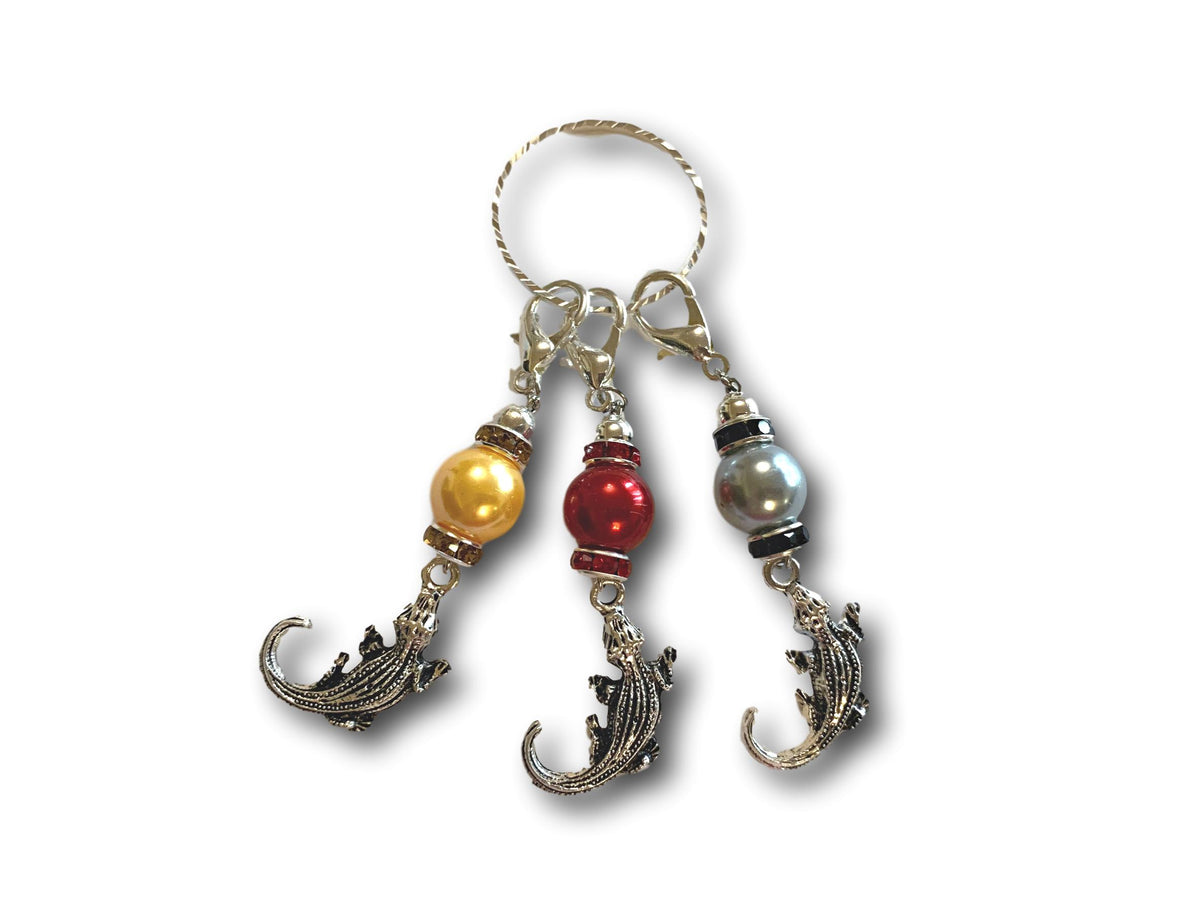 Crocodile M1 - #049 - Set of 3 Stitch Markers - Bonita Patterns