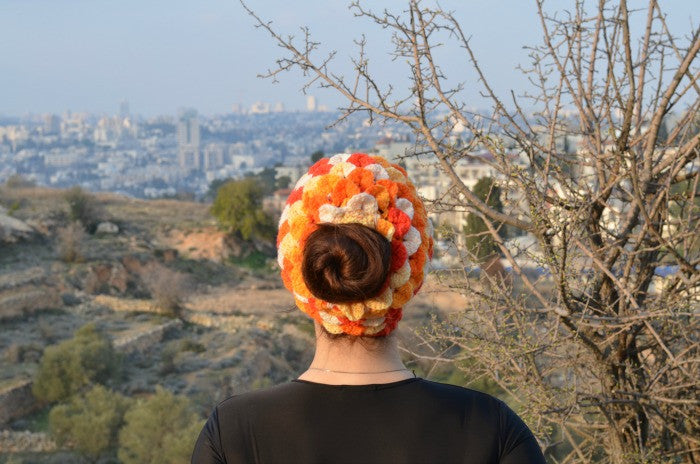 Crocodile Stitch Messy Bun Ponytail Hat - Bonita Patterns