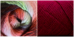 (NEW) DARK FUCHSIA + CROSSROADS - Embossed Natura Shawl KIT