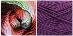 PURPLE + CROSSROADS - Falling Leaves Shawl CAL