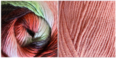 SALMON + CROSSROADS - Falling Leaves Shawl CAL