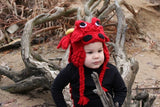 Crocodile Stitch Dragon Hat (Baby & Toddler Sizes) - Bonita Patterns