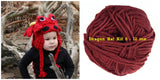 Crocodile Stitch Dragon Hat RED Kit (0-12 months) - Bonita Patterns