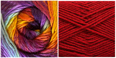 EASY TO LOVE + RED - Falling Leaves Scarf YARN KIT