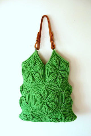 Embossed Crochet Hexagon Motif Handbag - Bonita Patterns