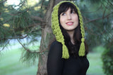 Embossed Leaves Hooded Hat - Bonita Patterns