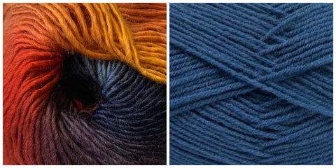 (Sizes Small/Medium or Large - X-Large) PREORDER KIT Embossed Phoenix Cardigan - BLUE + FASCINATION - Bonita Patterns