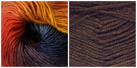 (Sizes Small/Medium or Large - X-Large) KIT Embossed Phoenix Cardigan - BROWN + FASCINATION - Bonita Patterns