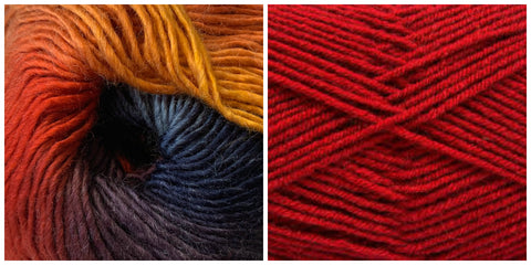 (Sizes Small/Medium or Large - X-Large) PREORDER KIT Embossed Phoenix Cardigan - RED + FASCINATION - Bonita Patterns