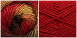 DARK RED + FLAMES - Embossed Phoenix Scarf KIT - Bonita Patterns