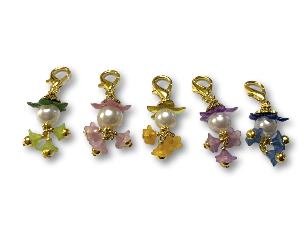 Flowering PF - #063 Set of 5 Stitch Markers - Bonita Patterns
