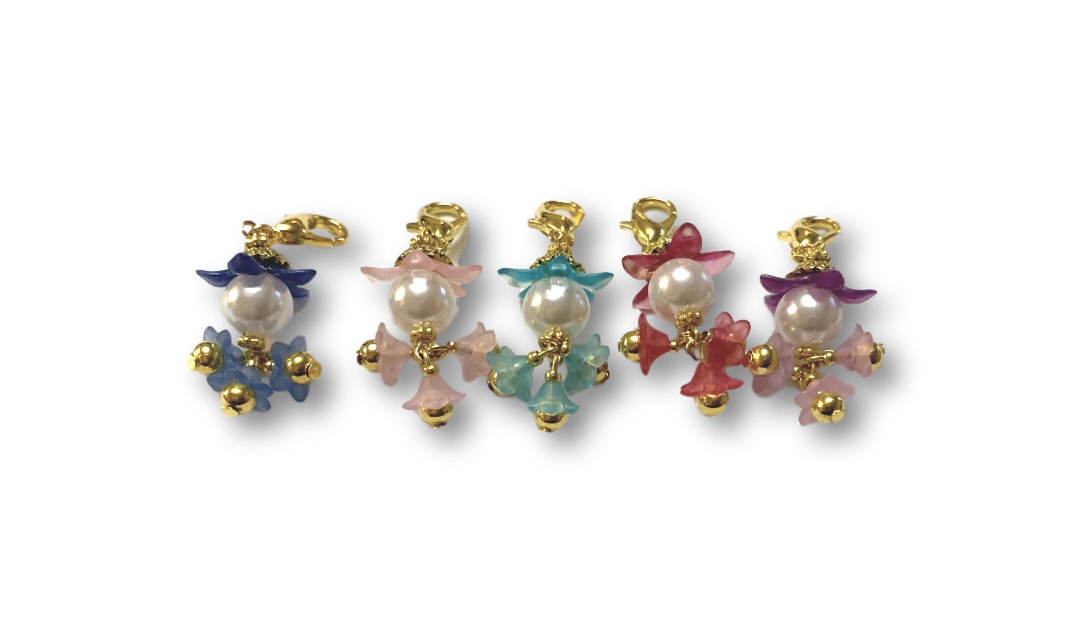 Flowering PF - #066 Set of 5 Stitch Markers - Bonita Patterns