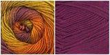 FUCHSIA + FOLIAGE - Embossed Phoenix Vortex Shawl KIT - Bonita Patterns