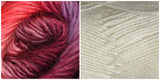 WHITE + FUCHSIA (Sizes Small/Medium or Large - X-Large) Embossed Phoenix Cardigan - - Bonita Patterns