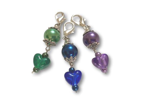 Heart H2 - #006 Set of 3 Stitch Markers