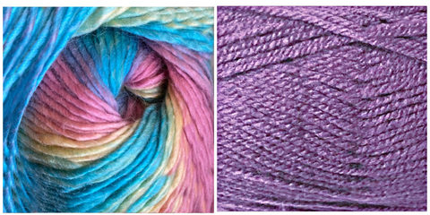 (NEW) LILAC + I CAN'T QUIT YOU (100% Acrylic) - Embossed Phoenix Scarf KIT