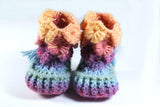 Orchid Stitch Booties (Baby Sizes) - Bonita Patterns