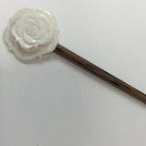 Hand Made Shell White Rose Shawl Stick - Bonita Patterns