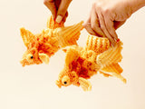 Crocodile Stitch Goldfish Booties (Baby Sizes) - Bonita Patterns