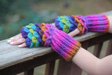 Crocodile Stitch Khaleesi Fingerless Gloves - Bonita Patterns