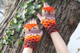 Crocodile Stitch Owl Gloves - Bonita Patterns