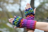 Crocodile Stitch Khaleesi Fingerless Gloves - Bonita Patterns
