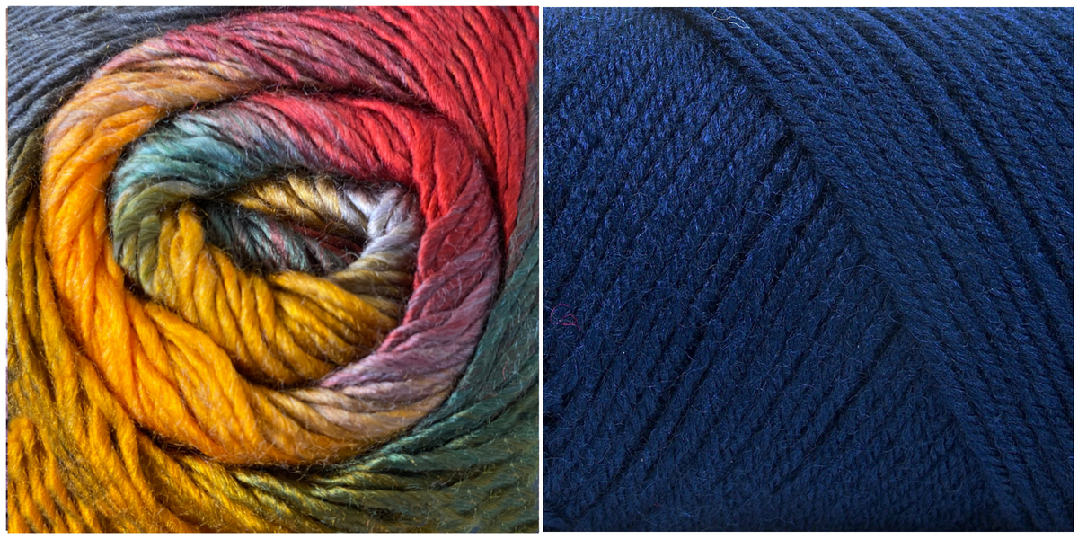 NAVY + MARIGOLD - Embossed Phoenix Scarf KIT