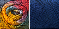 NAVY + MARIGOLD - Embossed Phoenix Scarf KIT