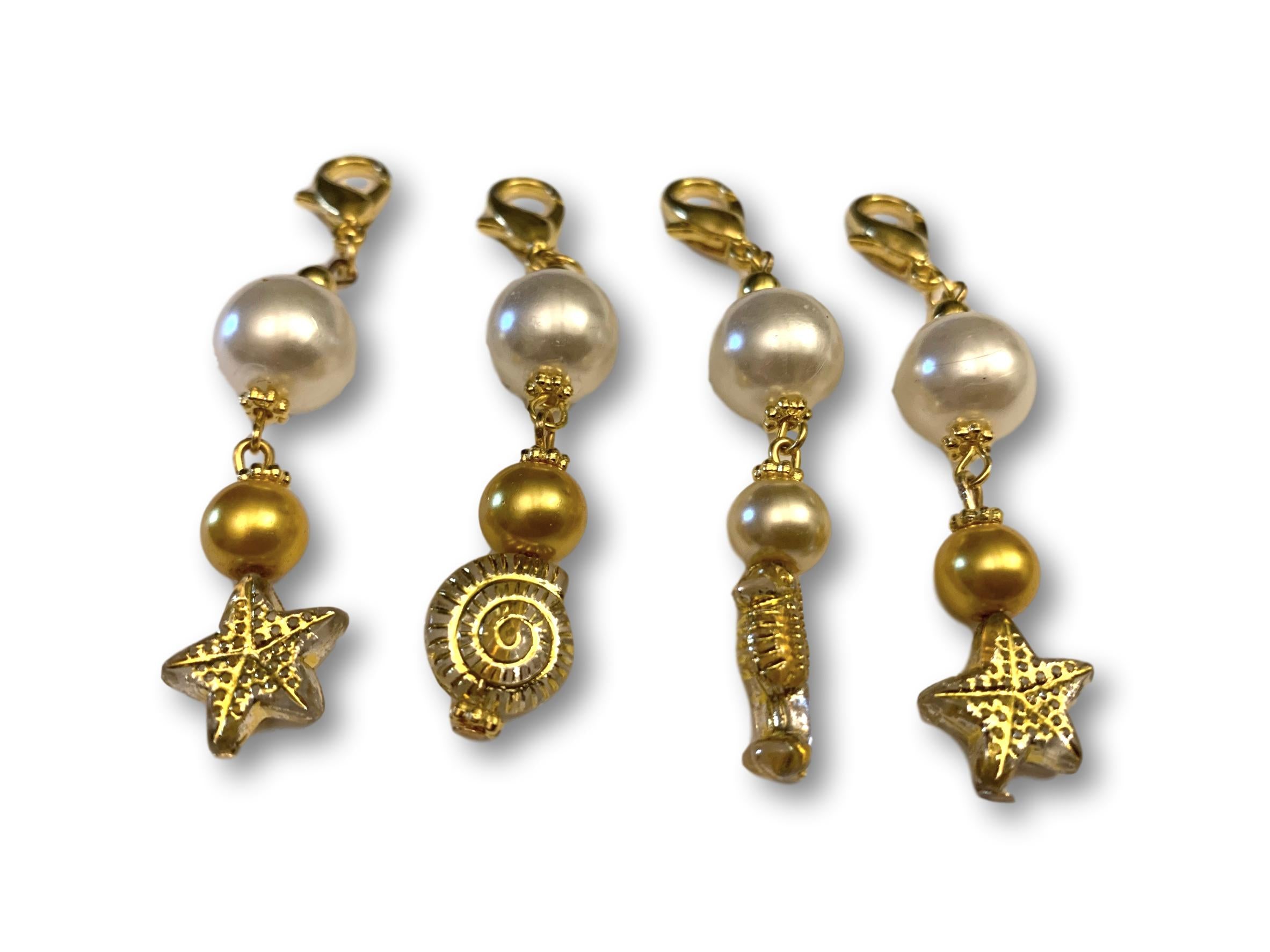 Marine S1 - Ref #023 Set of 4 stitch markers - Bonita Patterns