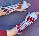 Embossed Natura Fingerless Gloves - PDF CROCHET PATTERN