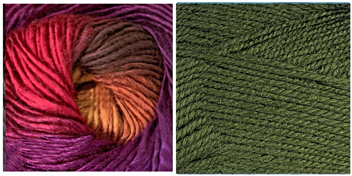 GREEN LEAF + ORCHID - Falling Leaves Shawl CAL
