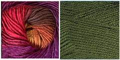 GREEN LEAF + ORCHID - Falling Leaves Shawl CAL