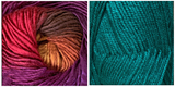 (100% Acrylic) TEAL + ORCHID - Embossed Flora Throw KIT