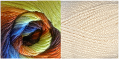 (NEW) VANILLA + OVER THE RAINBOW - Embossed Natura Shawl KIT