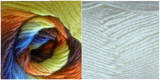 WHITE + OVER THE RAINBOW - Embossed Fascination Shawl KIT