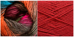 RED + PEACE LILY (100% Acrylic) - Embossed Phoenix Scarf KIT
