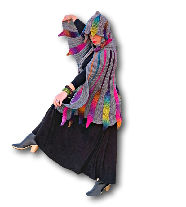 Embossed Phoenix Hooded Cape Crochet Pattern - Bonita Patterns