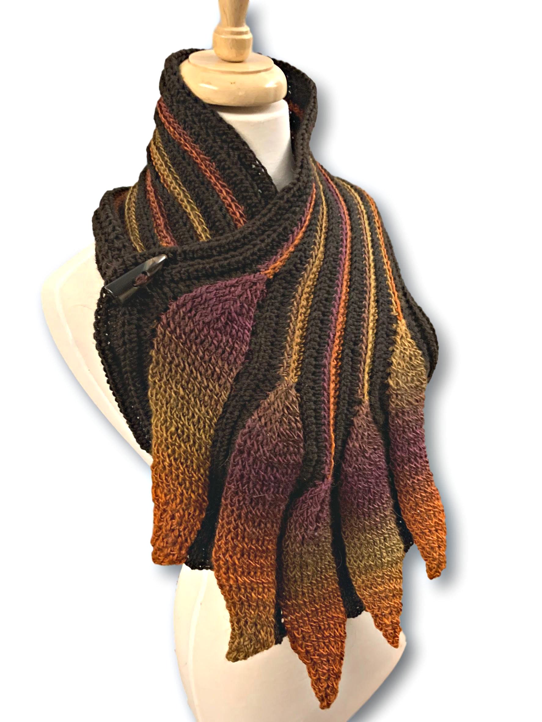 Embossed Phoenix Scarf PDF Pattern - Bonita Patterns