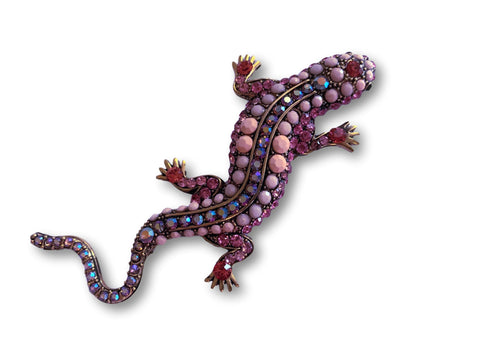 Pink Lizzard Brooch - Bonita Patterns