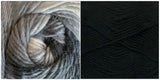 (NEW) PLATINUM + BLACK - Embossed Natura Shawl KIT